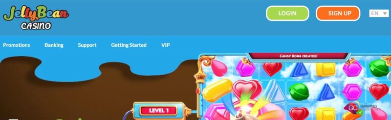 jellybean website provides casino games, very first deposit bonus and campaigns for new players-logo