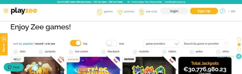 playzee casino homepage offers casino games, ilk depozit bonusu və yeni oyunçular üçün təkliflər-loqosu
