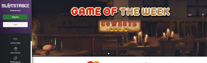 slotstrike homepage provides gambling games and offers for new players-logo