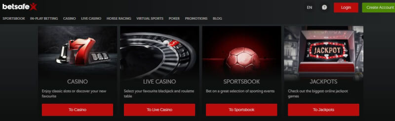 Betsafe Casino offers on-line casino, idman kitabı, real time casino and jackpot games-logo