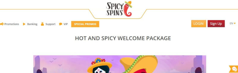 spicy spins casino website provides casino games, ilk depozit əlavə və yeni oyunçular üçün kampaniyalar-loqosu