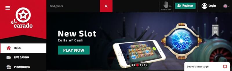 el carado website provides gambling games, ilk depozit bonusu və yeni oyunçular üçün təkliflər-loqosu