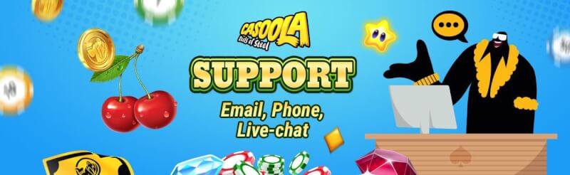 casoola support choices like live-chat and email-logo