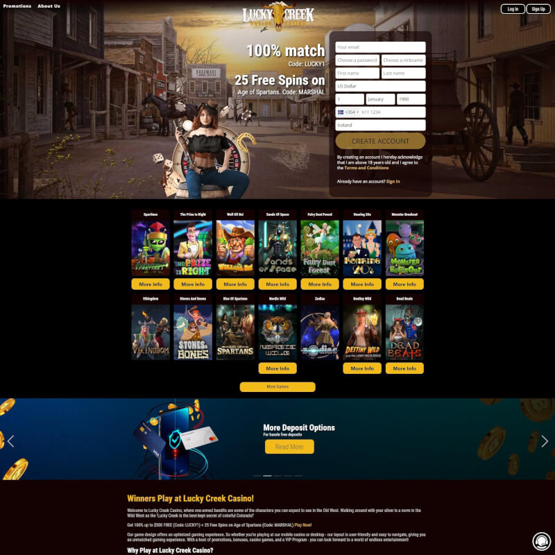 happy Creek Casino screenshot 1