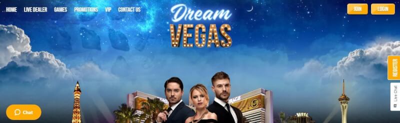 dream vegas website provides gambling games, ilk depozit bonusu və yeni oyunçular üçün təkliflər-loqosu