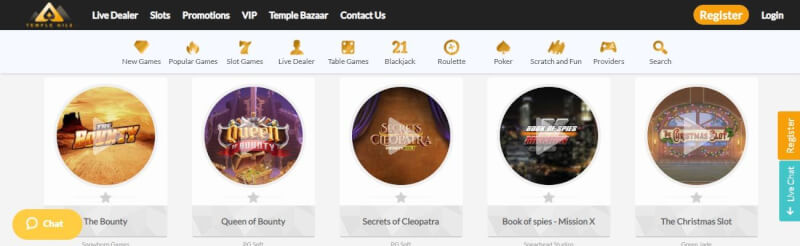 temple nile homepage provides gambling games, ilk depozit əlavə və yeni oyunçular üçün promosyonlar-loqosu