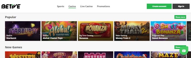 betive casino homepage offers casino games, ilk depozit əlavə və yeni oyunçular üçün kampaniyalar-loqosu
