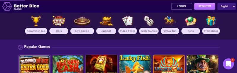 better dice homepage offers casino games, çox ilk depozit əlavə və yeni oyunçular üçün təkliflər-loqosu