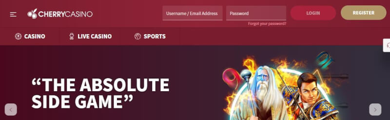 cherry casino website provides gambling games, very first deposit bonus and offers for brand new players-logo
