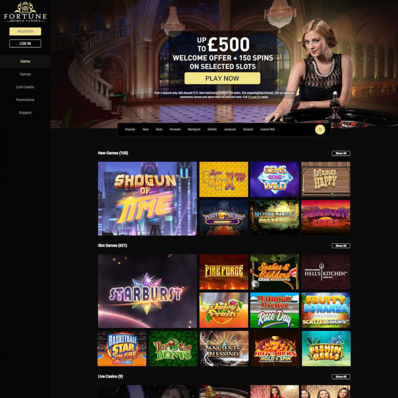 Fortune Mobile Casino screenshot 1