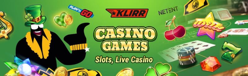 klirr offers various casino games like slot machines, blackjack kimi canlı qumar oyunları, bakkara və rulet-loqosu