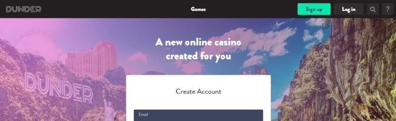 dunder casino lobby offers games and extra offer for brand new players-logo