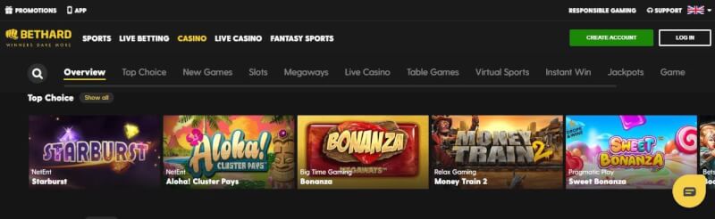 bethard website provides gambling games, çox ilk depozit əlavə və yeni oyunçular üçün təkliflər-loqosu