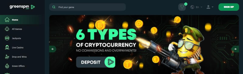 greenspin.bet homepage offers gambling games, çox ilk depozit əlavə və yeni oyunçular üçün təkliflər-loqosu