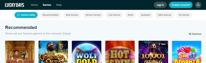 luckydays casino website offers casino games, çox ilk depozit əlavə və yeni oyunçular üçün təkliflər-loqosu