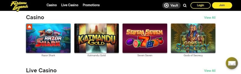fortune legends homepage offers gambling games, very first deposit bonus and campaigns for brand new players-logo