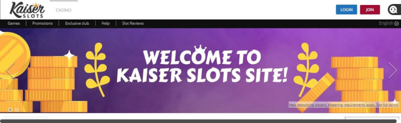 kaiserslots casino website provides casino games, first deposit extra and campaigns for brand new players-logo