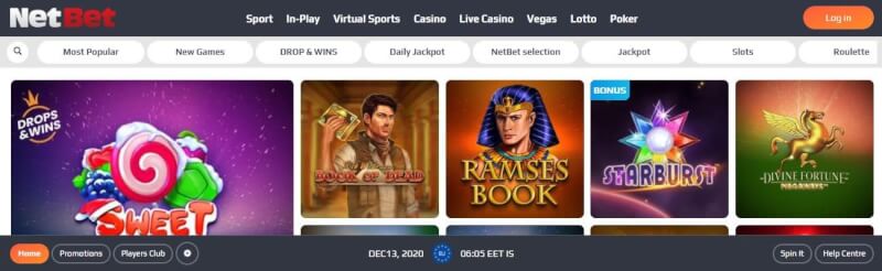 netbet casino lobby offers, recreation book, in play, live casino, kazino oyunları, live casino, lotto and poker-logo