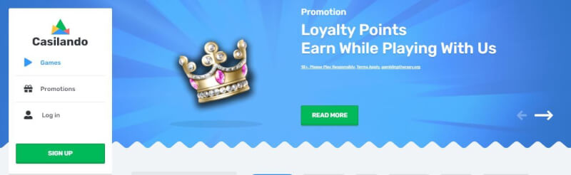casilando website provides casino games, çox ilk depozit əlavə və yeni oyunçular üçün kampaniyalar-loqosu