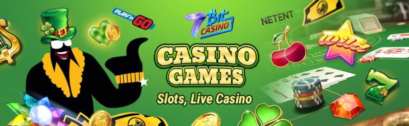 7bit casino offers various casino games like slots, blackjack kimi real vaxt qumar oyunları, bakkara və rulet-loqosu