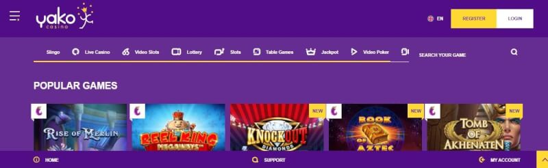 yako casino website offers casino games, ilk depozit əlavə və yeni oyunçular üçün təkliflər-loqosu