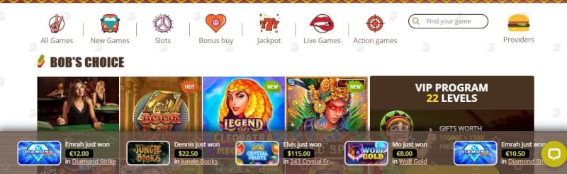 bob casino website provides casino games, first deposit bonus and campaigns for new players-logo