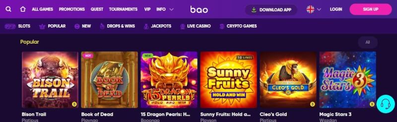 bao casino homepage provides gambling games and campaigns for new players-logo