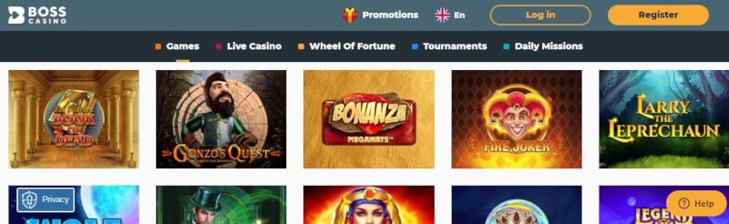 boss casino homepage offers gambling games, çox ilk depozit əlavə və yeni oyunçular üçün kampaniyalar-loqosu