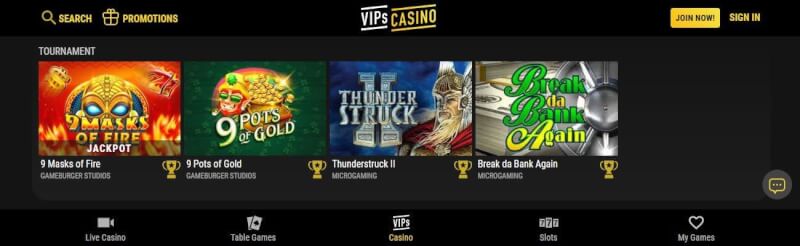 vips casino homepage provides gambling games and promotions for brand new players-logo
