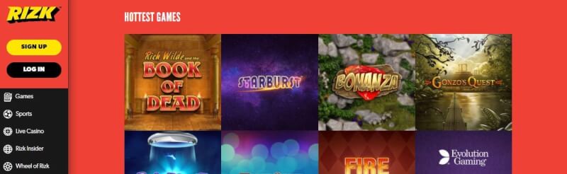 when you judgemental, you will understand straight away before pressing into the lobby. Rizk Live Casino Screenshot. Game Options and Features. Baccarat also casino games-logo