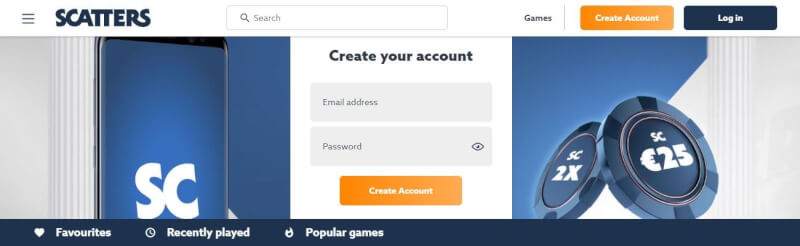 scatters casino website provides gambling games, ilk depozit bonusu və yeni oyunçular üçün təkliflər-loqosu