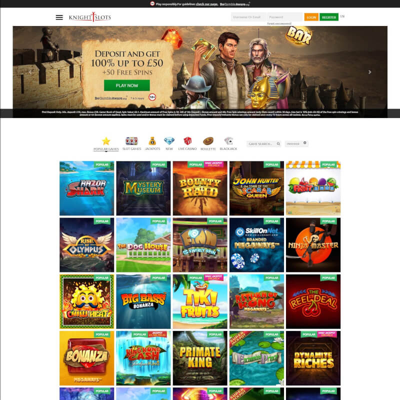 Knight slot machines Casino screenshot 1